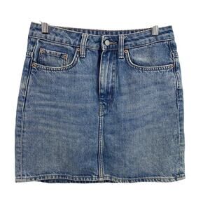 Weekday Jean Skirt Womens 4 EU 36 Wend Blue Denim Mini
